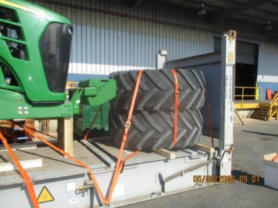 Huge John Deere Tractor and Spare Tires Ready to be Shipped